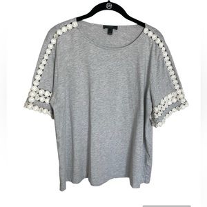 J Crew Lace Detail Tshirt